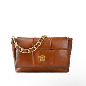 Pratesi Quilted Aged Leather Chain Shoulder Bag
